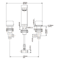 8 Inch low lead upc certificated dual handle bathroom faucet